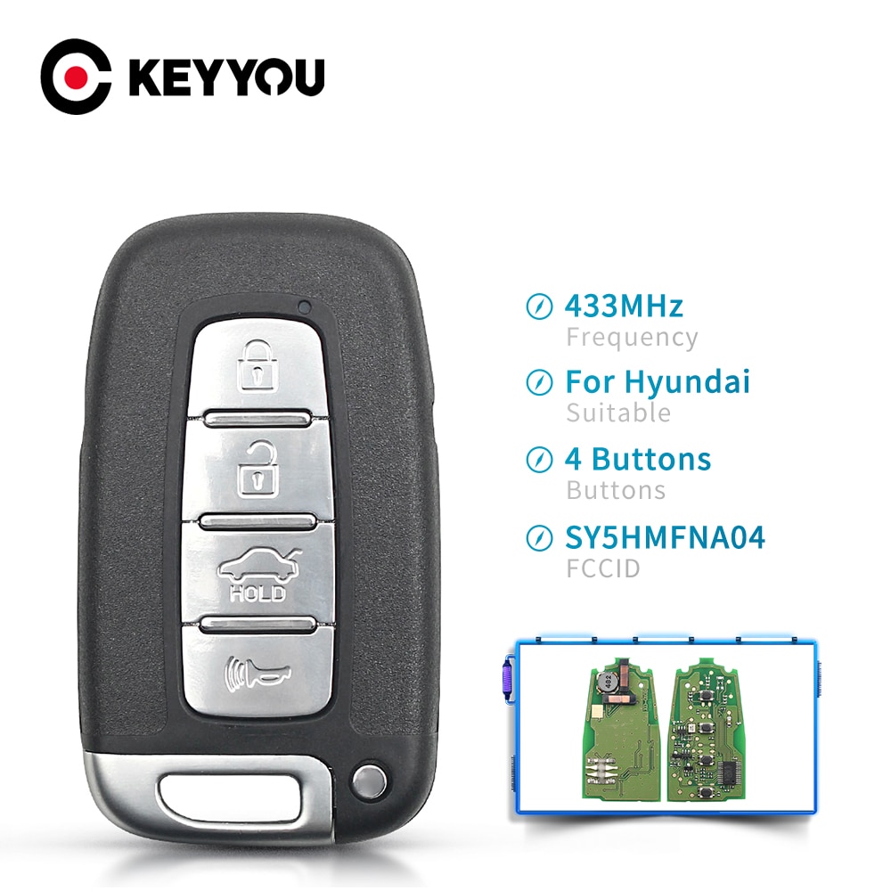 KEYYOU 433Mhz Car Smart Remote Key For Hyundai I3..
